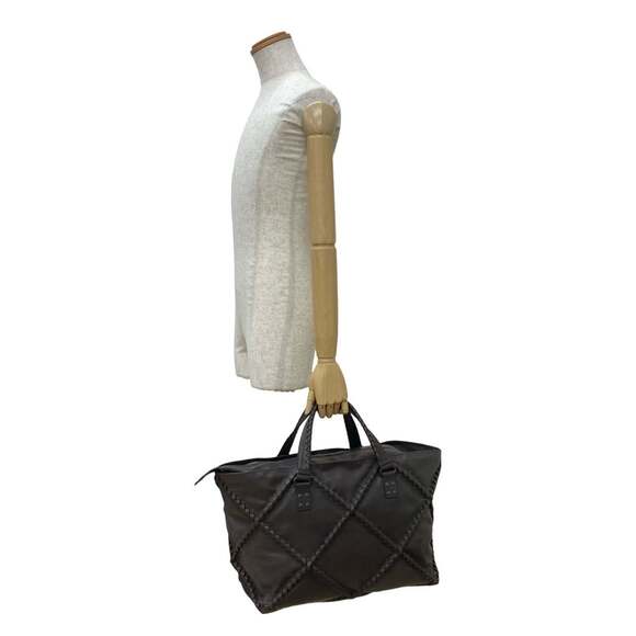BOTTEGA VENETA Brown Leather Intrecciato Boston Bag - Picture 2 of 10